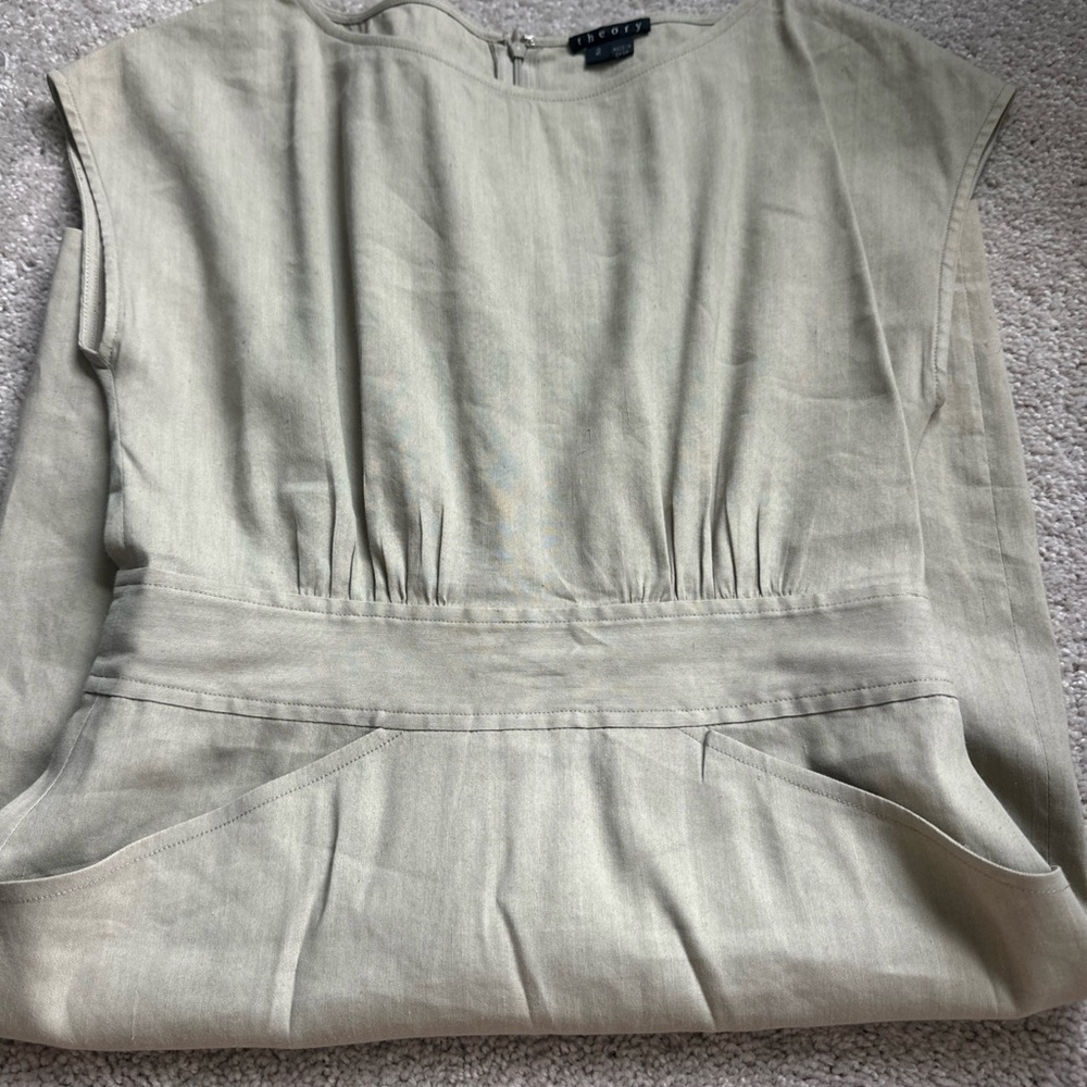 Theory Anderson Stretch linen Summer dress size 2 NWOT - Picture 10 of 10